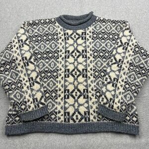 VTG Winona Sweater Men's Large Nordic Wool Mohair Rollneck Knit Pullover USA